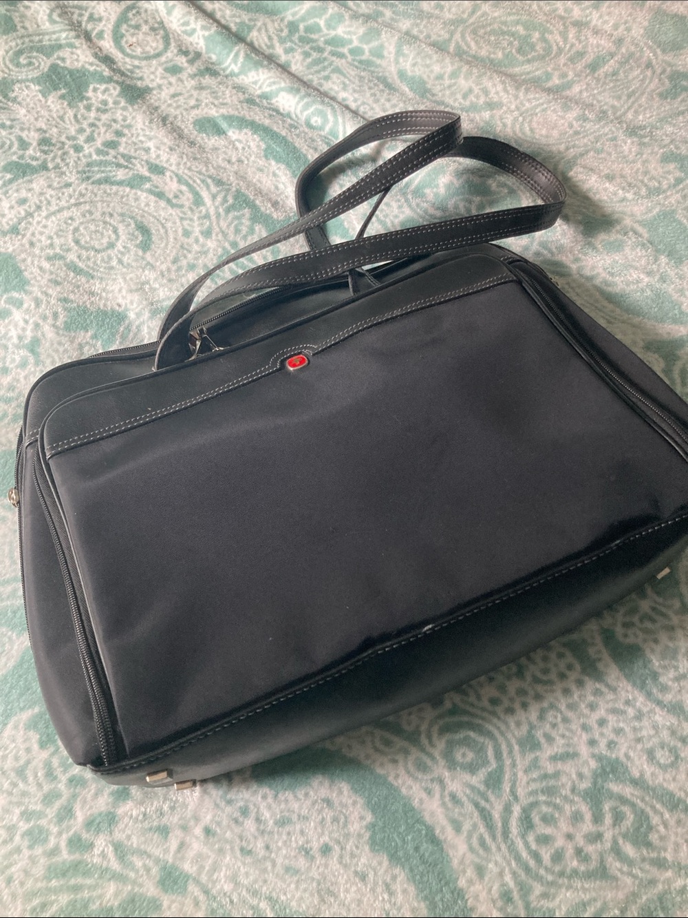 SwissGear Black Laptop Tote Bag with Shoulder Straps